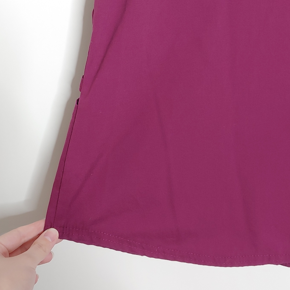 Scrubstar Premium Scrubwear Purple Short Medical Sleeve Scrubs Shirt Size Large - Picture 13 of 16